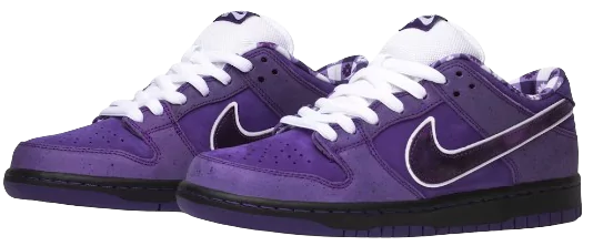 Side View of SB Dunk Low Purple Lobster